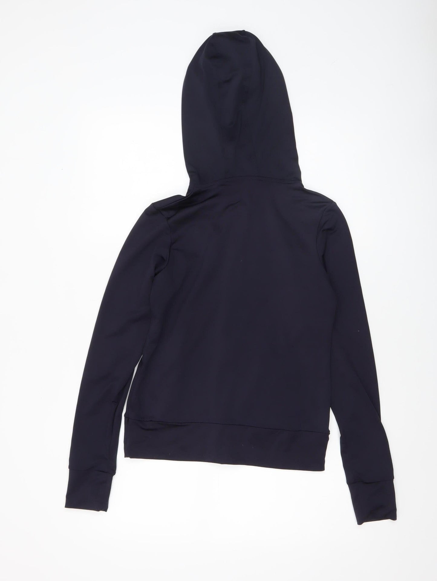 Denim Co Women Navy Blue & Aqua Full Zip Yoga Hoodie Size 8