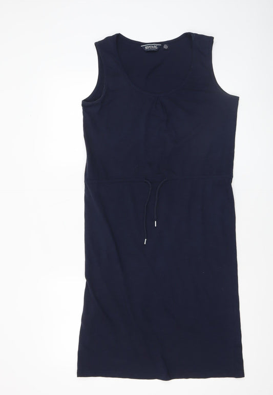 Regatta Women’s Blue Cotton Tank Dress Size 8 Knee Length Sleeveless