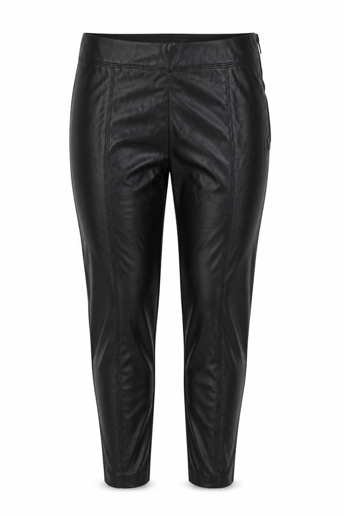 Savida Womens Black Size 14 Faux Leather Skinny Trousers