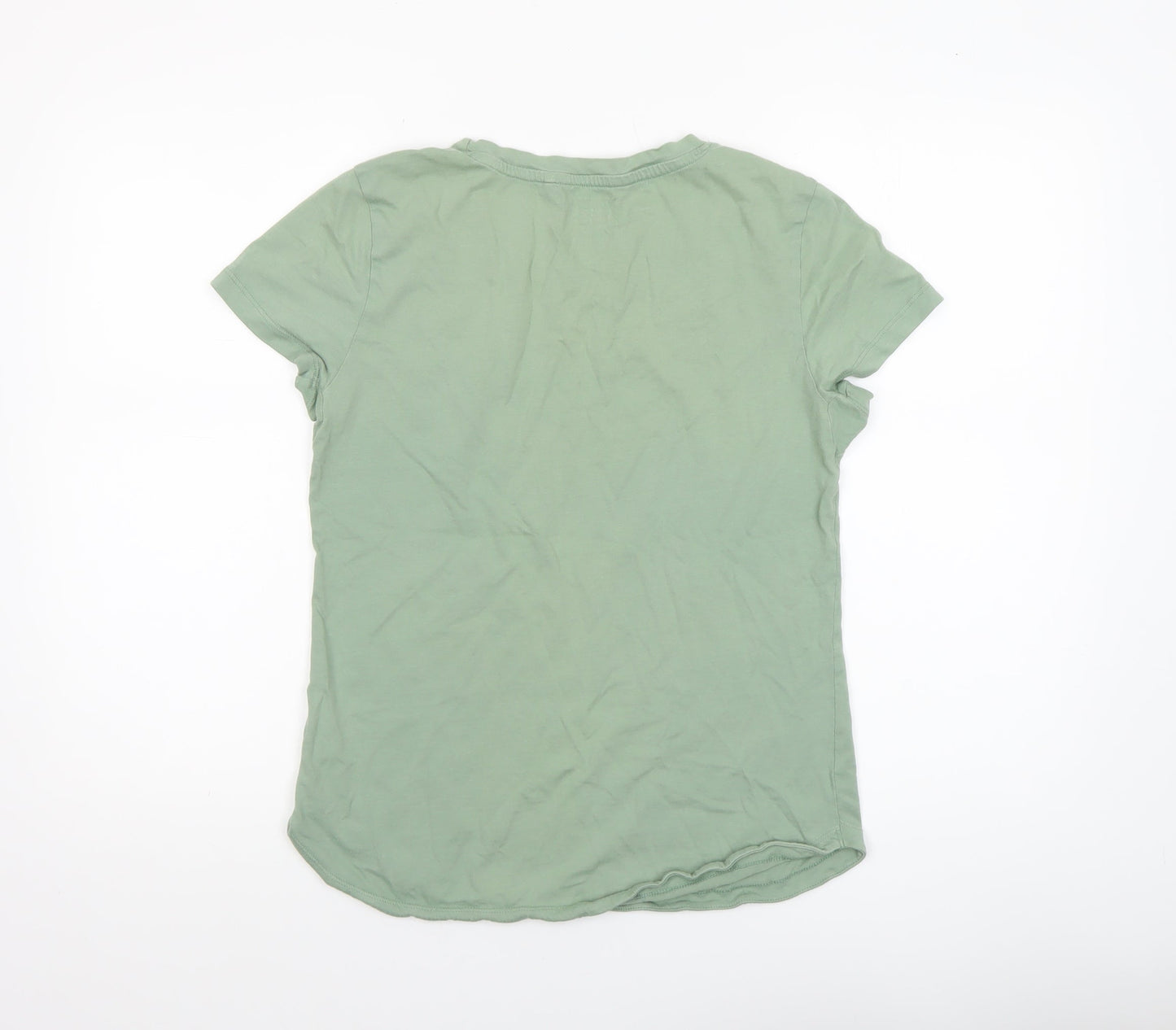 Diesel Womens Green Basic Crew Neck Cotton T-Shirt Size M