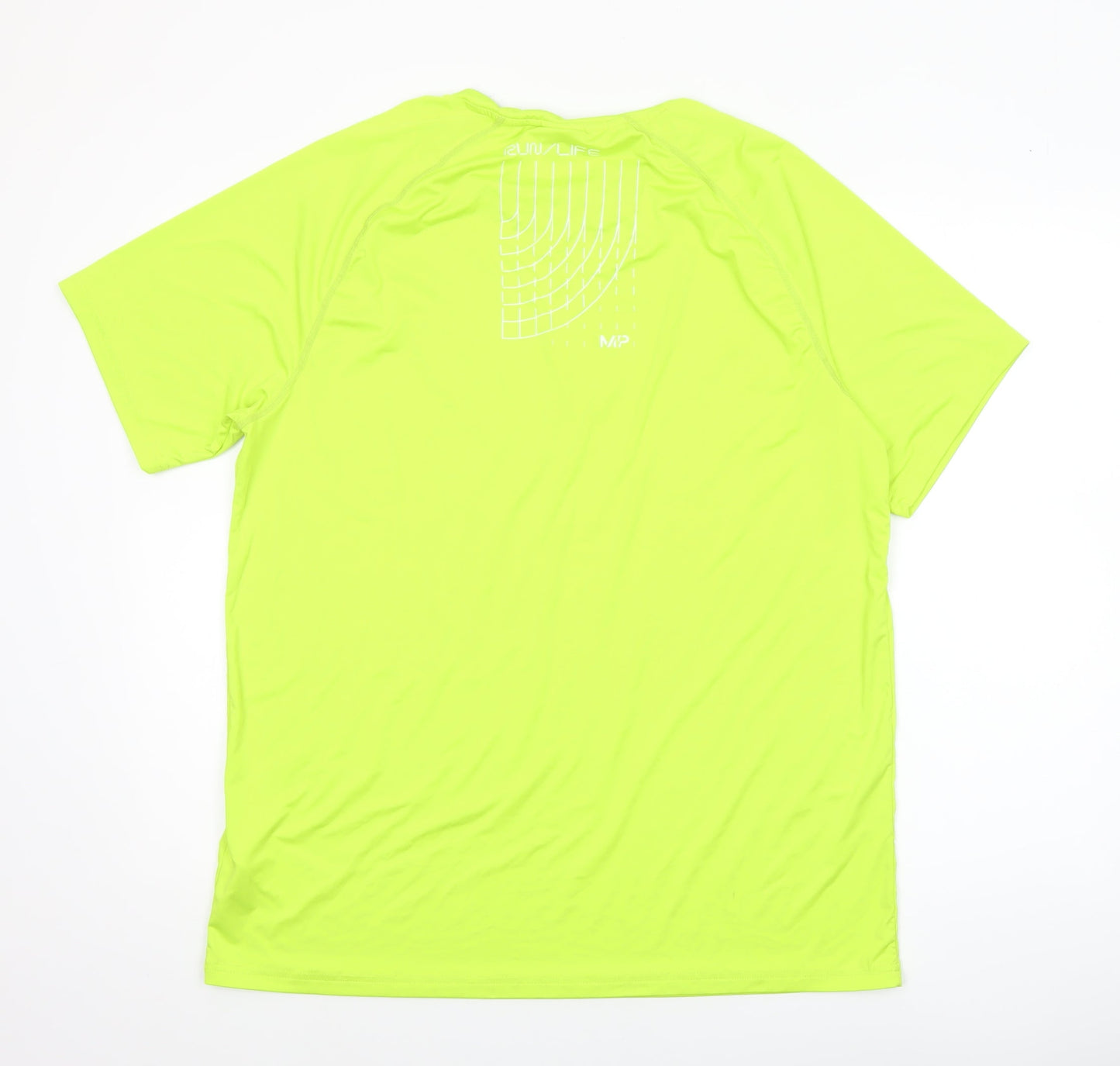 MP Men's Yellow XL Athletic Fit Quick Dry Sports T-Shirt