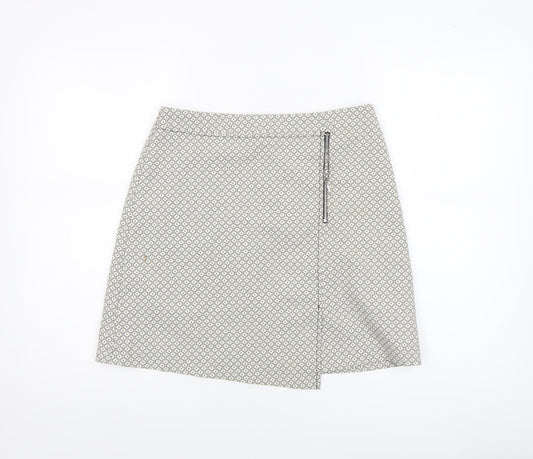 New Look Women’s Black Geometric Knee Length Pencil Skirt Size 10