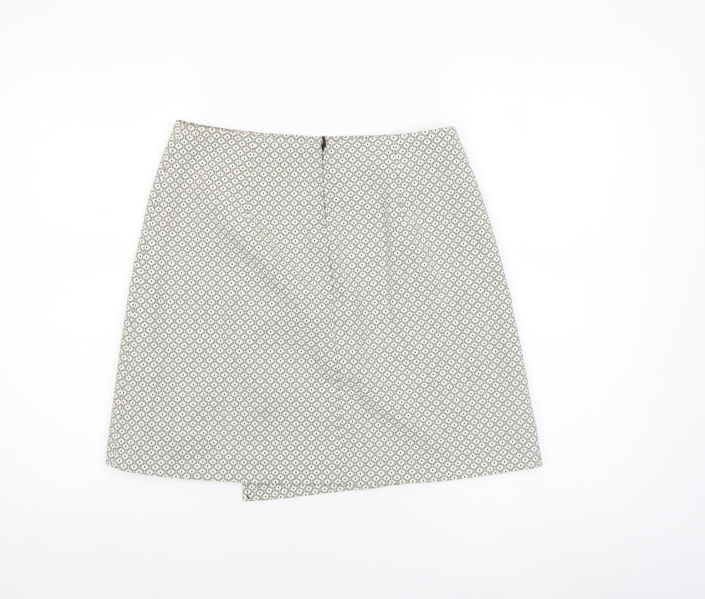 New Look Women’s Black Geometric Knee Length Pencil Skirt Size 10