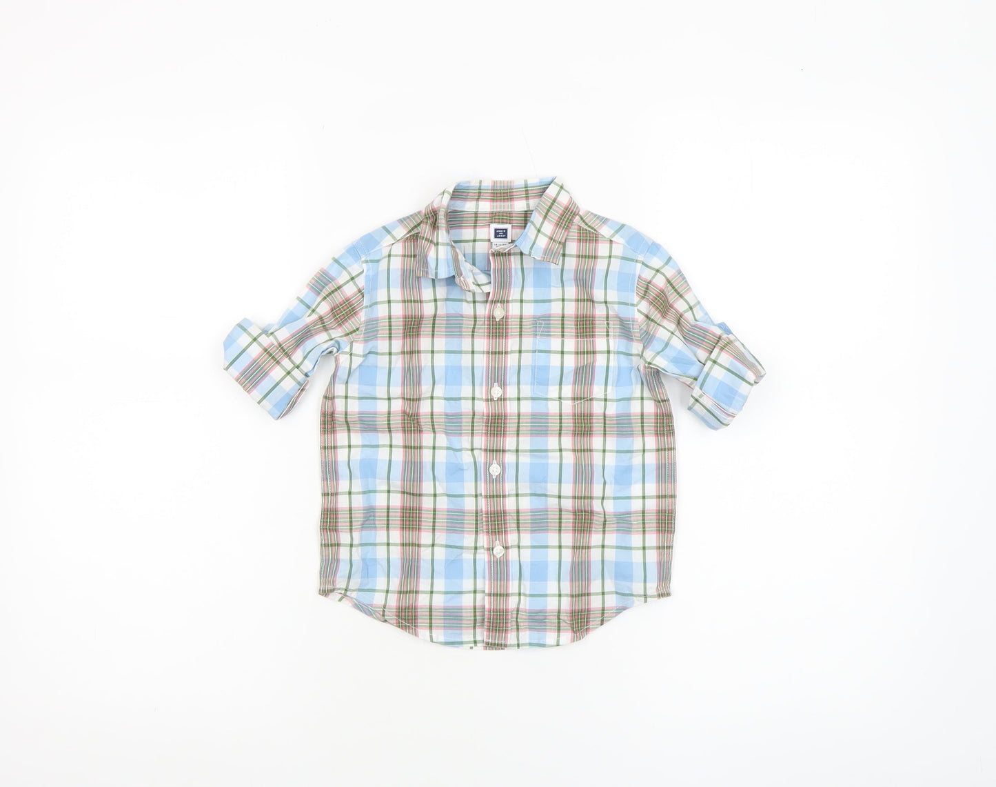 Janie and Jack Unisex Baby Plaid Button-Up Shirt 18–24 Months Cotton