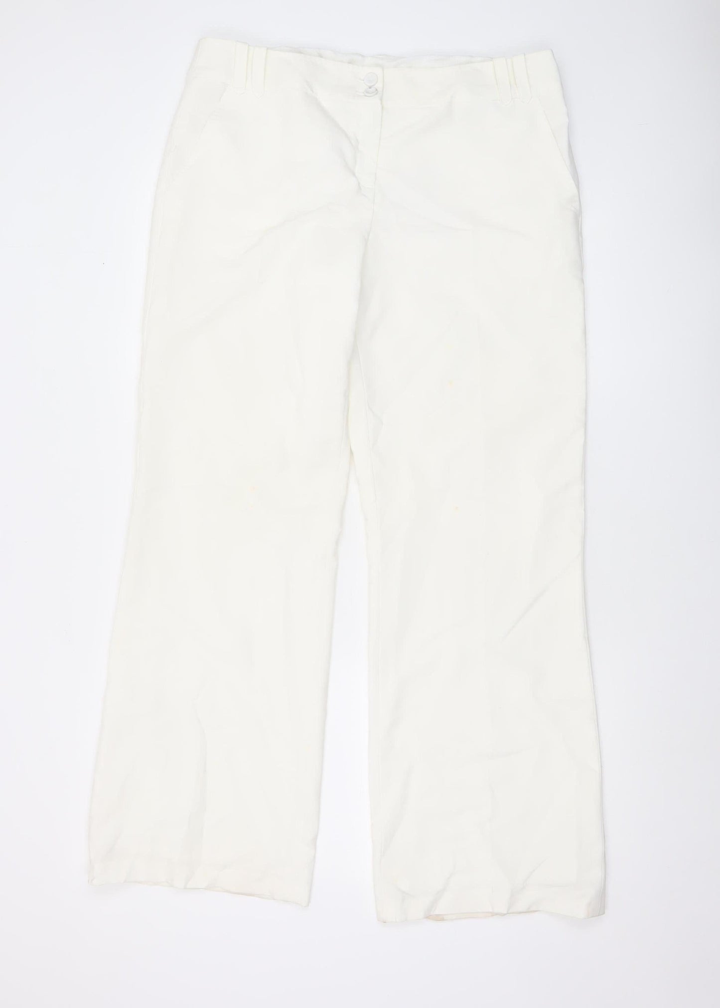 St Bernard for Dunnes Stores Women’s Ivory Straight Leg Trousers Size 14