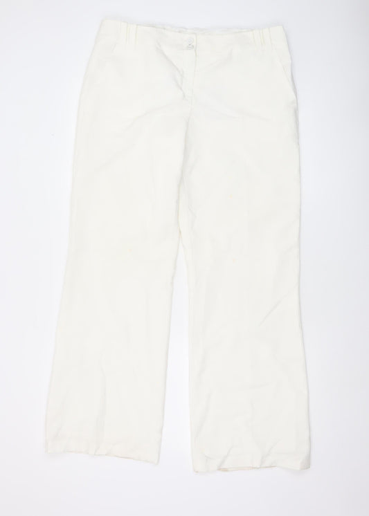 St Bernard for Dunnes Stores Women’s Ivory Straight Leg Trousers Size 14