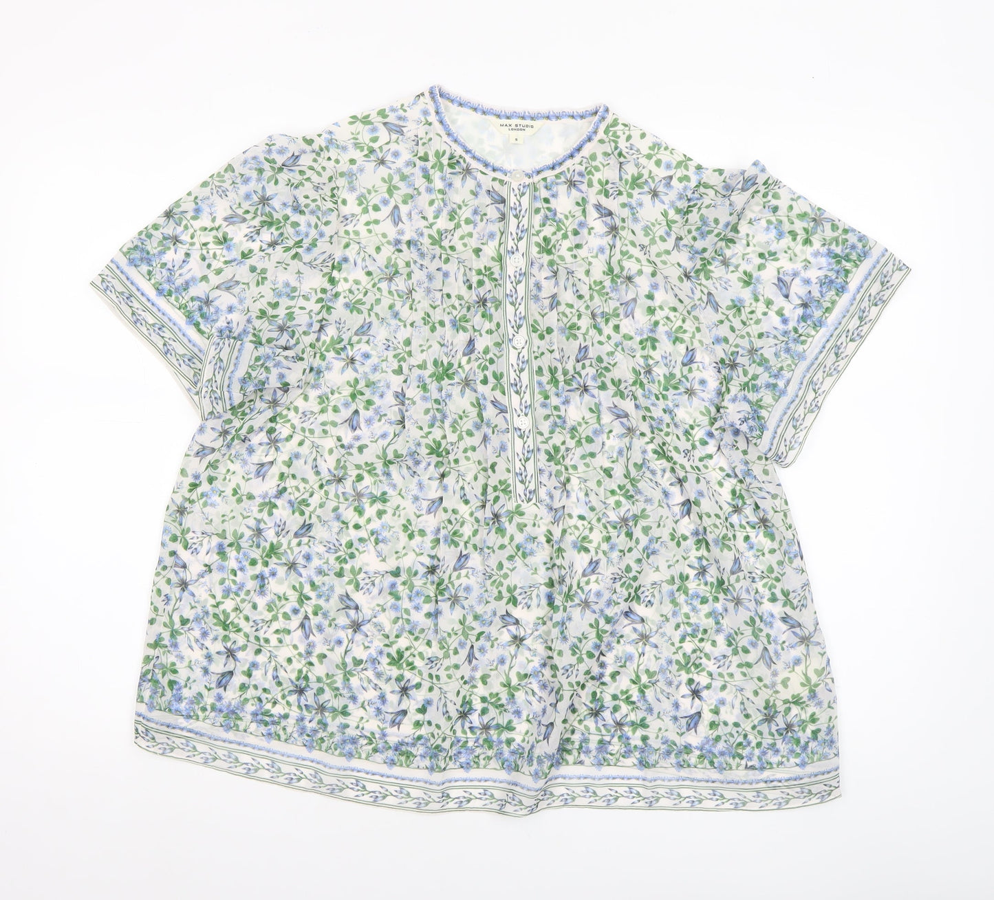Max Studio London Women's Multicoloured Floral Tunic Blouse Size S