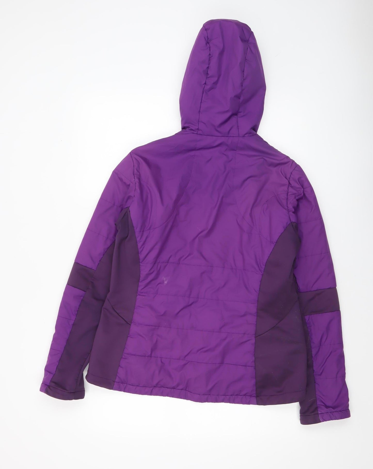 Quechua Womens Purple Hooded Puffer Jacket Size M Winter Outdoor Coat