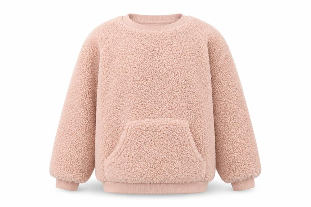 Missguided Girls Pink Fleece Pullover Sweatshirt 6-7 Years