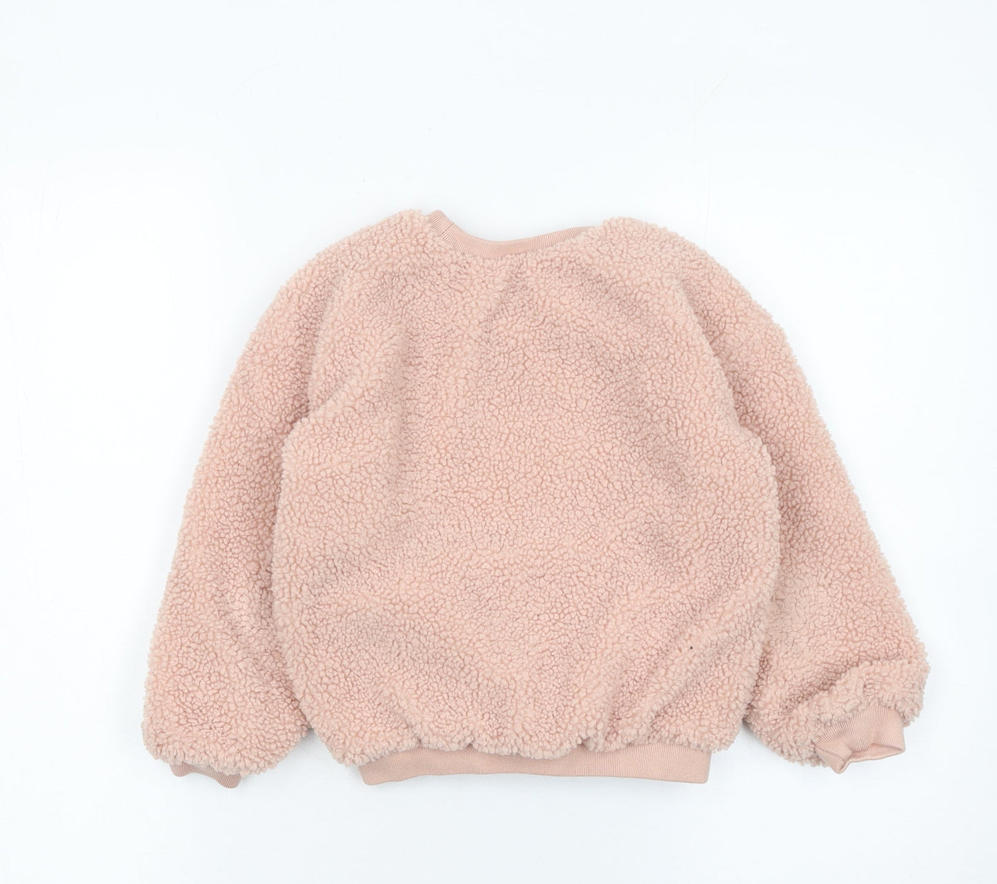 Missguided Girls Pink Fleece Pullover Sweatshirt 6-7 Years