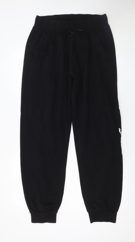 Juicy Couture Womens Black Jogger Sweatpants L Logo Sport Style