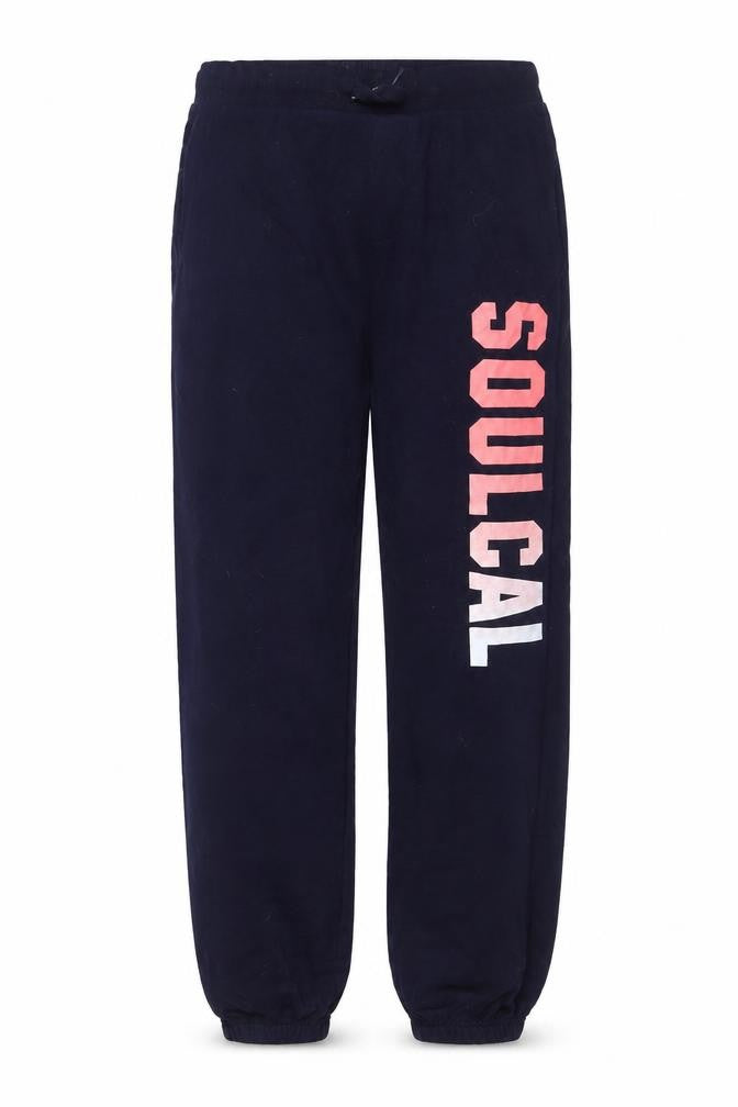 SoulCal & Co Girls Blue Jogger Trousers 13-14 Years 100% Cotton Casual Pants