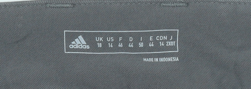 Adidas Womens Grey Size 18 Straight Slim Stretch Trousers