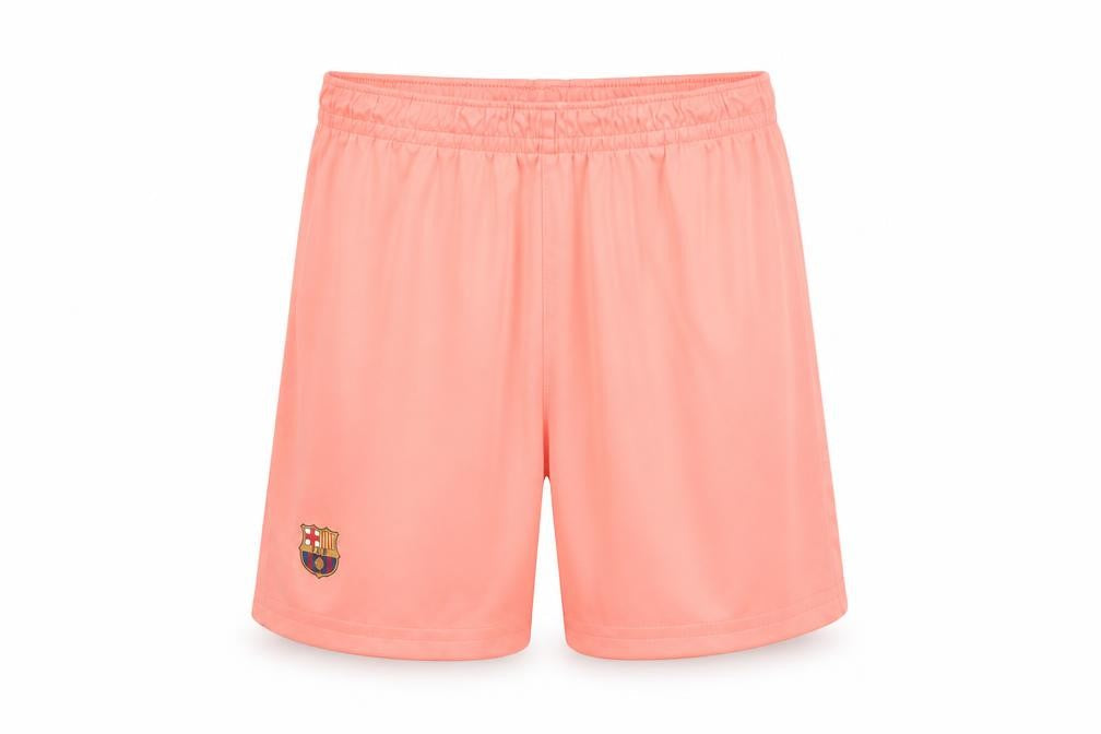 FC Barcelona Boys Pink Athletic Shorts Size 10 Lightweight Elastic Waist