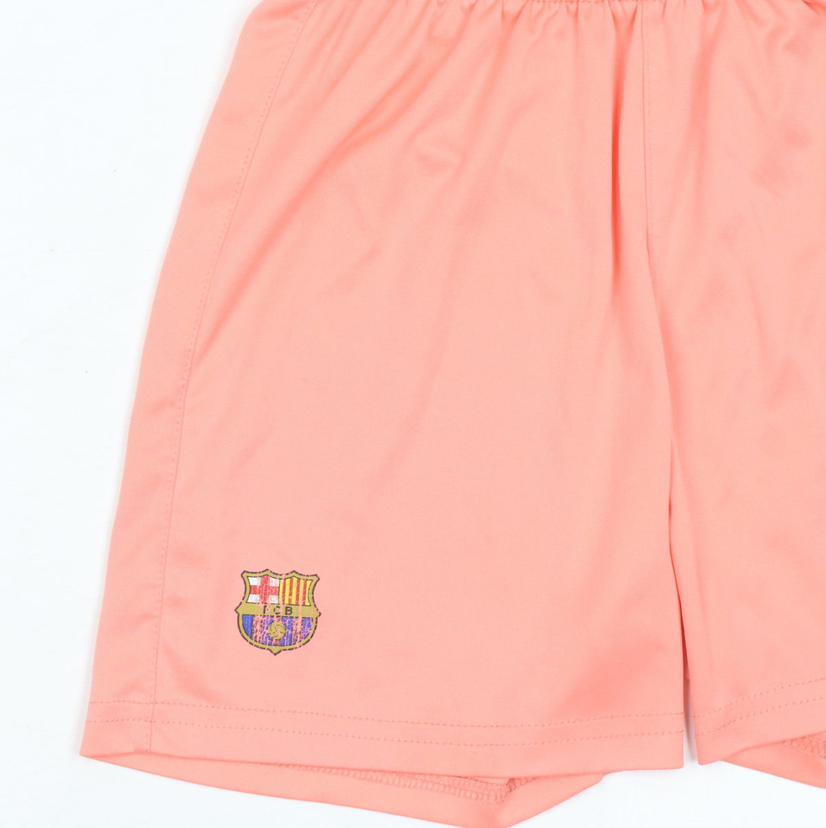 FC Barcelona Boys Pink Athletic Shorts Size 10 Lightweight Elastic Waist