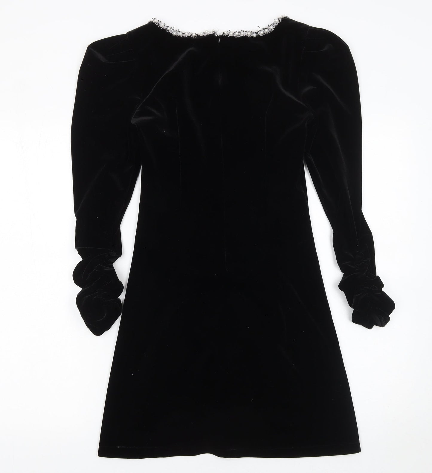 Herzig Room Women’s Black Velvet Short Party Dress Size S