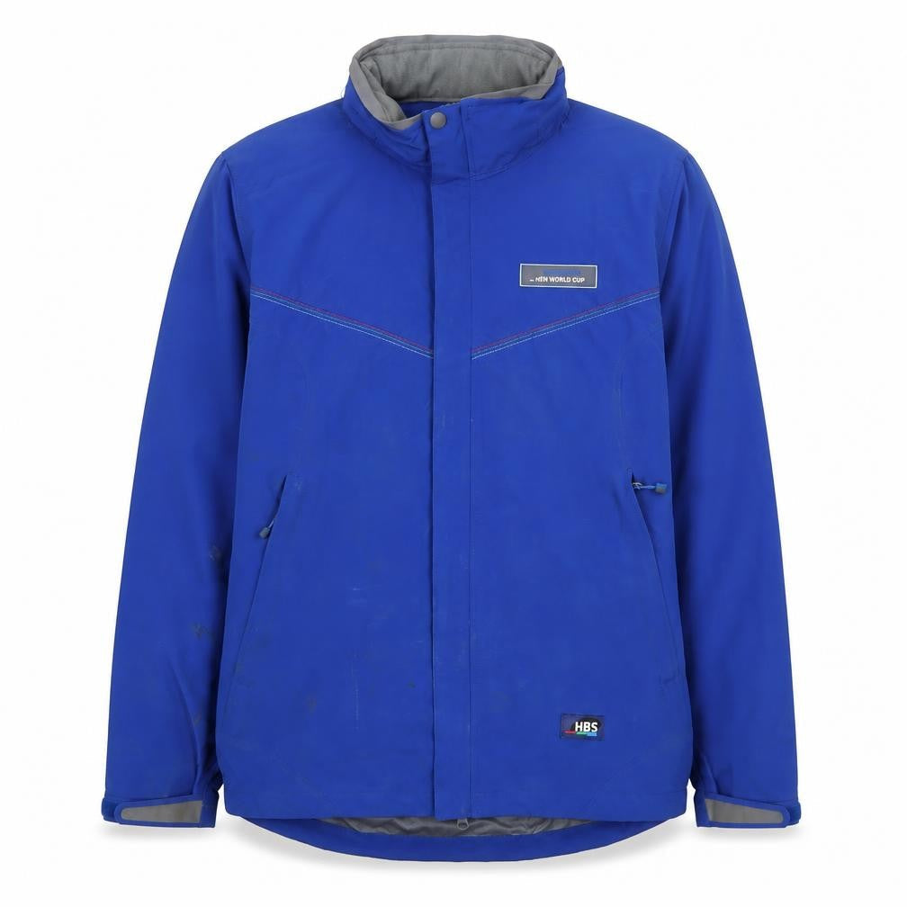 HBS Men's Blue Softshell Waterproof Jacket L Windproof Sportswear