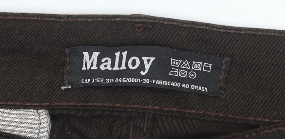 Malloy Women’s Brown Chino Trousers Size 12 Stretch Cotton Blend