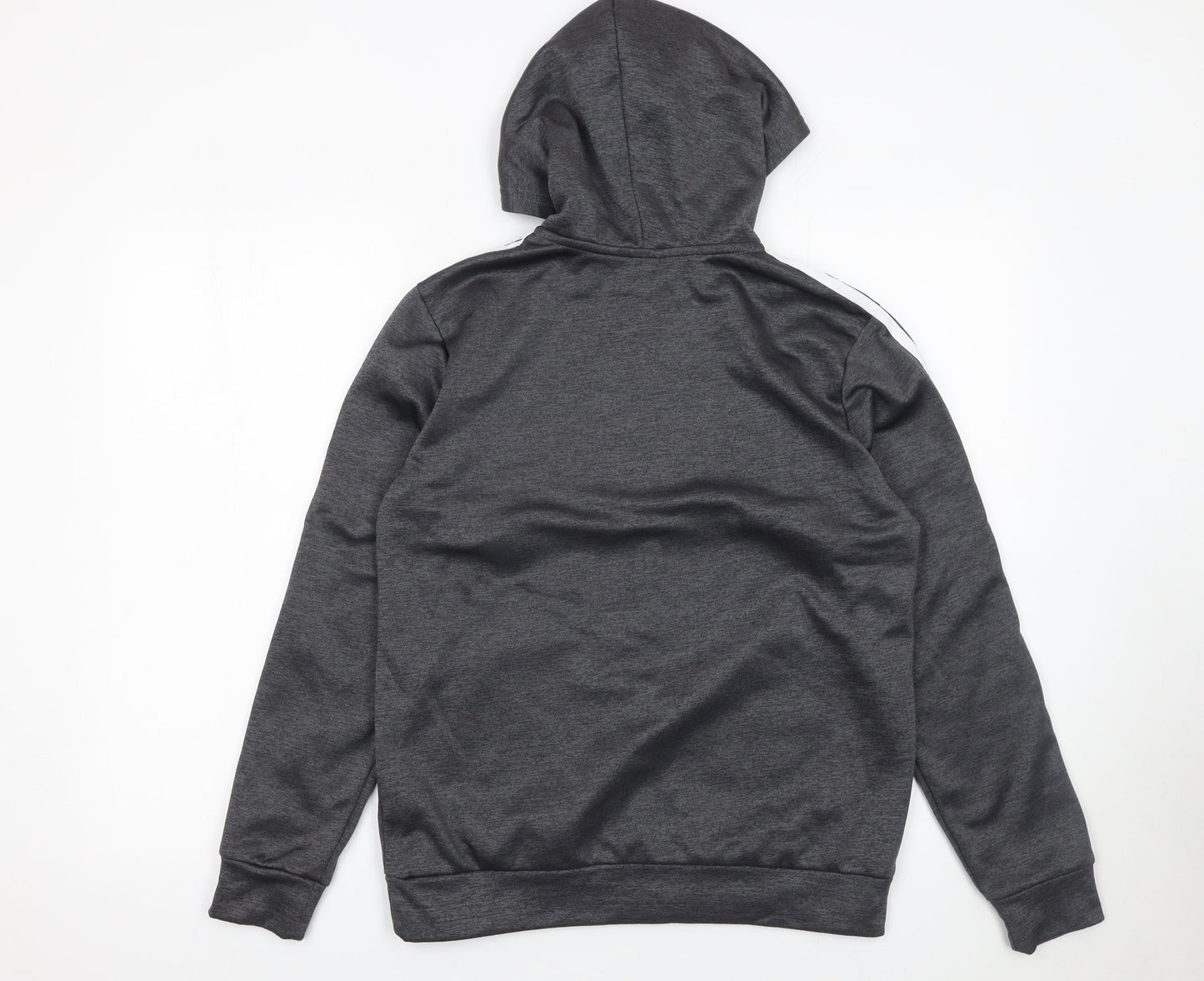 Adidas Boys Grey & White 1/4 Zip Hoodie Sweatshirt 13-14 Years