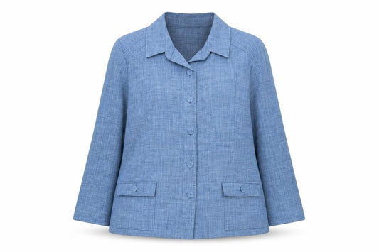 David Nieper Women's Blue Size 22 Woven Polyester Blazer Jacket