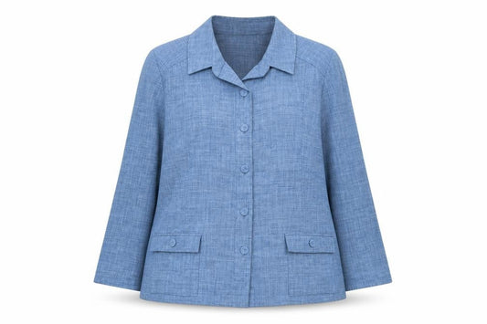 David Nieper Women's Blue Size 22 Woven Polyester Blazer Jacket