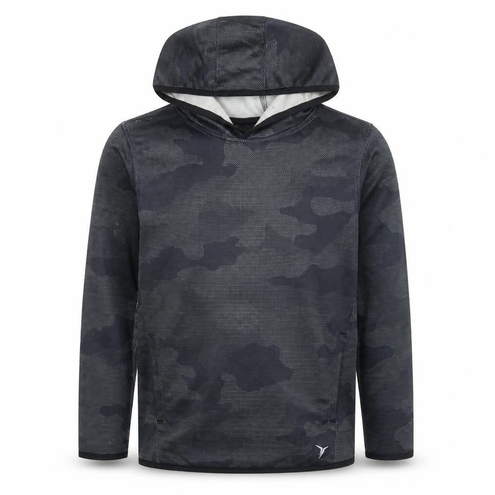 Old Navy Boys Black Camouflage Pullover Active Hoodie Size 8 Years