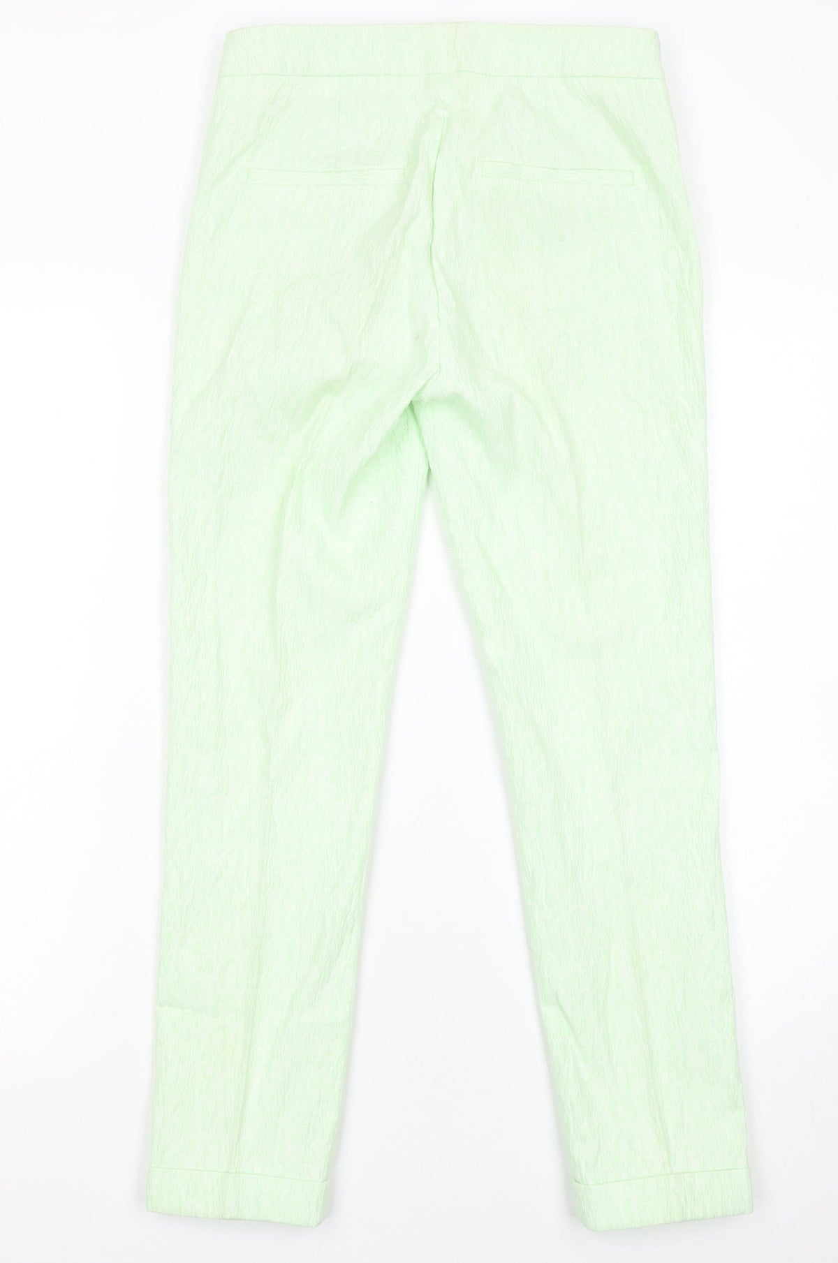 Zara Basic Women Green Slim Fit Trousers XS