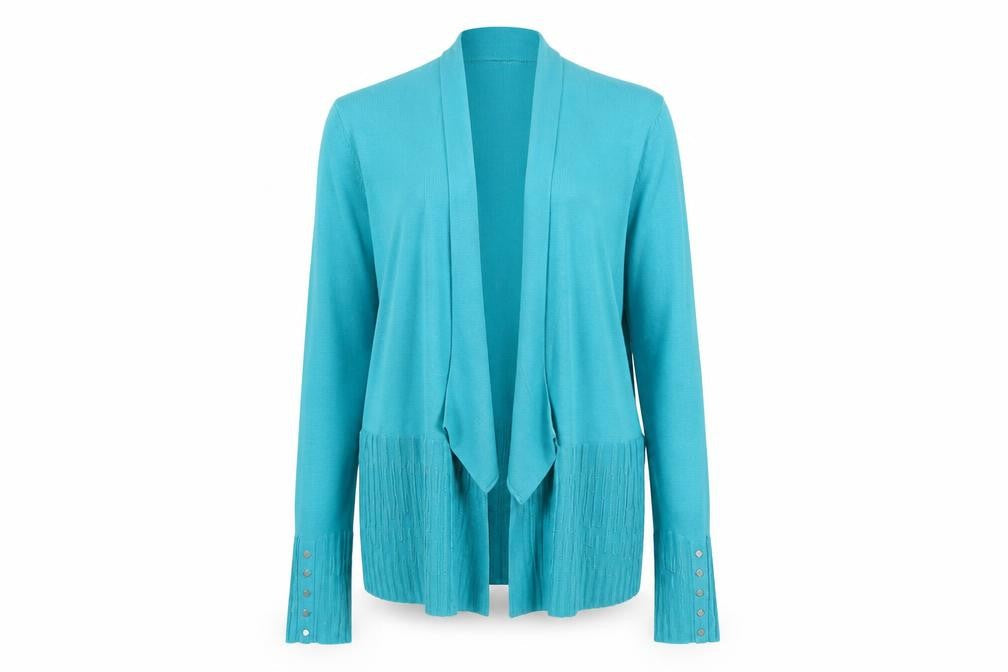 Marks & Spencer Women’s Blue Long Sleeve Open Knit Cardigan Size 14