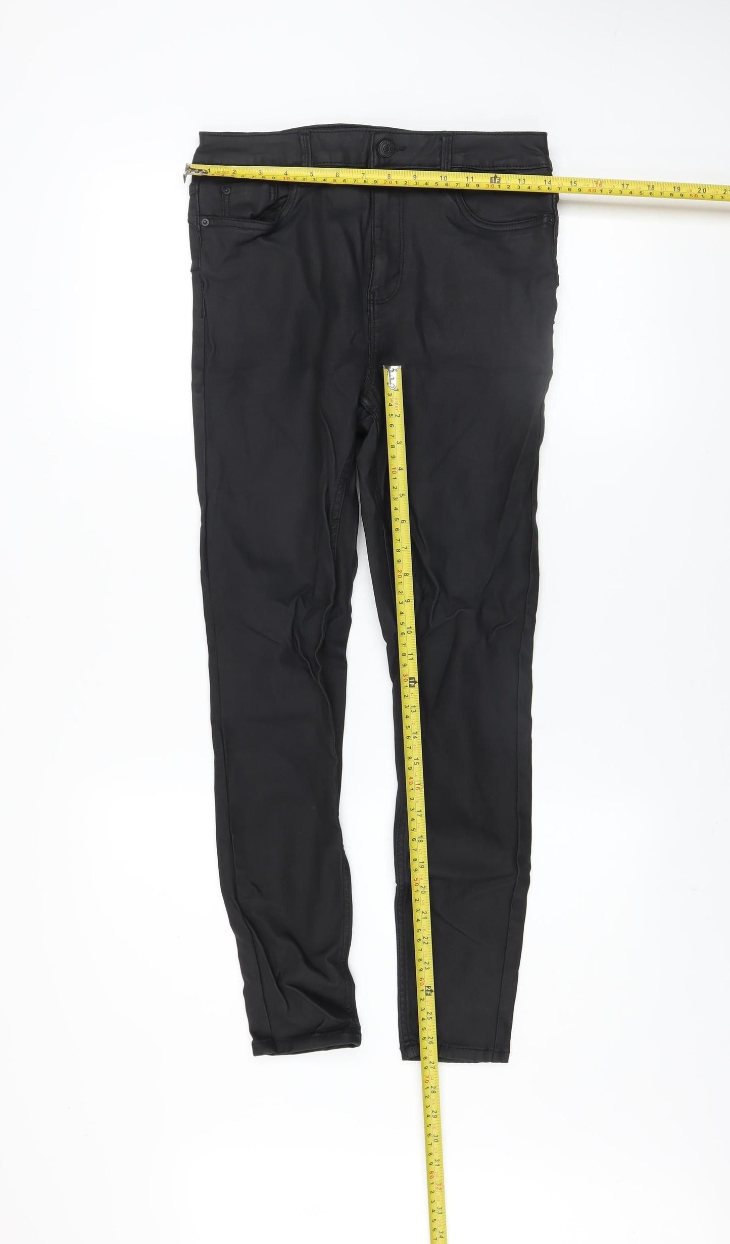 New Look Women's Black Lift & Shape Skinny Trousers Size 12