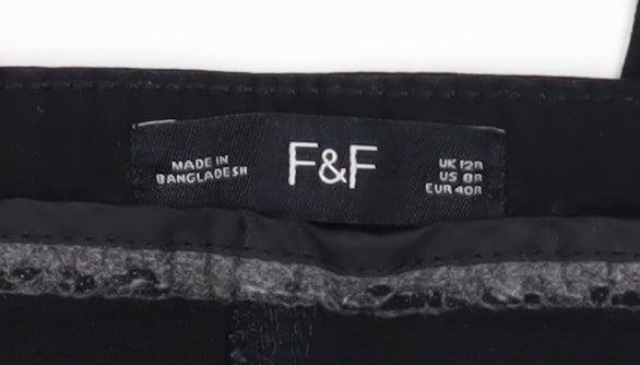 F&F Women Black Size 12 Skinny Jeans Stretch Mid Rise