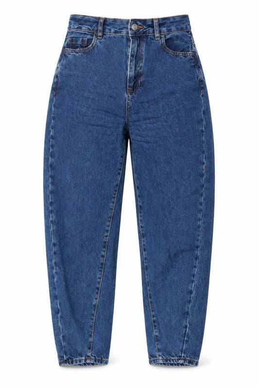 Primark Women’s Blue High Rise Mom Jeans Size 8 Relaxed Fit Denim