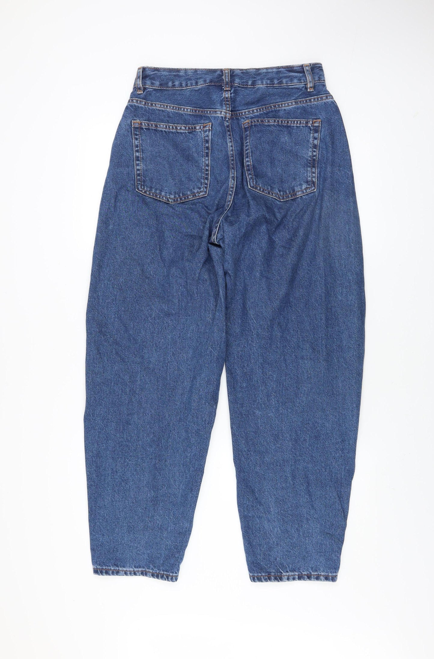 Primark Women’s Blue High Rise Mom Jeans Size 8 Relaxed Fit Denim