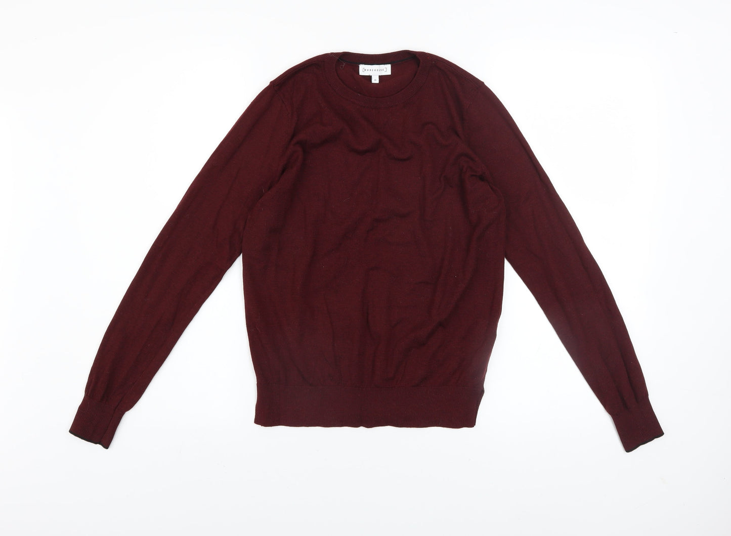 Warehouse Womens Red Size 10 Crew Neck Knit Pullover Jumper