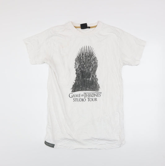 Game of Thrones Studio Tour Men's White Cotton T-Shirt Size S