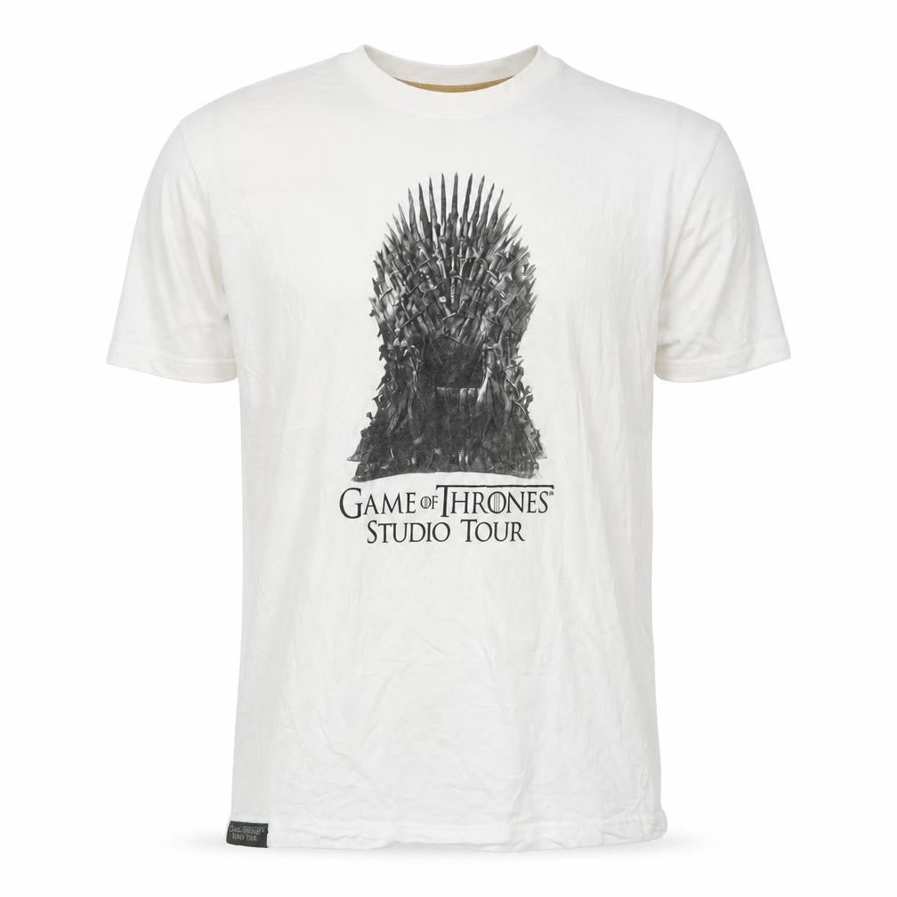 Game of Thrones Studio Tour Men's White Cotton T-Shirt Size S
