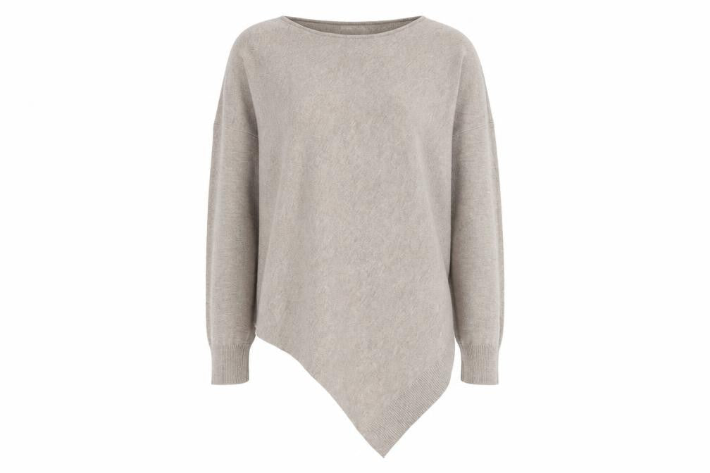 Gallery Women’s Beige Boat Neck Long Sleeve Pullover Jumper Size S