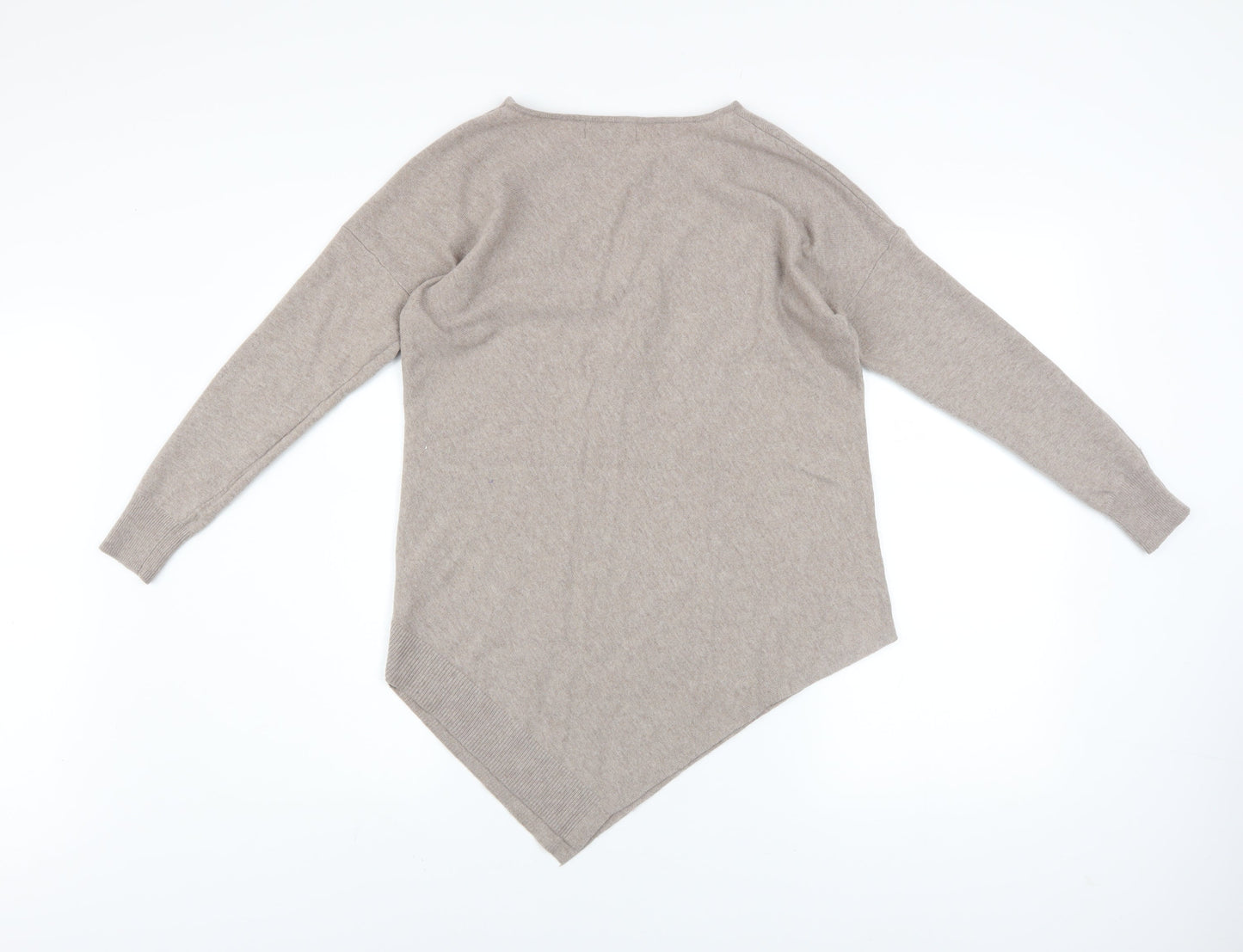 Gallery Women’s Beige Boat Neck Long Sleeve Pullover Jumper Size S