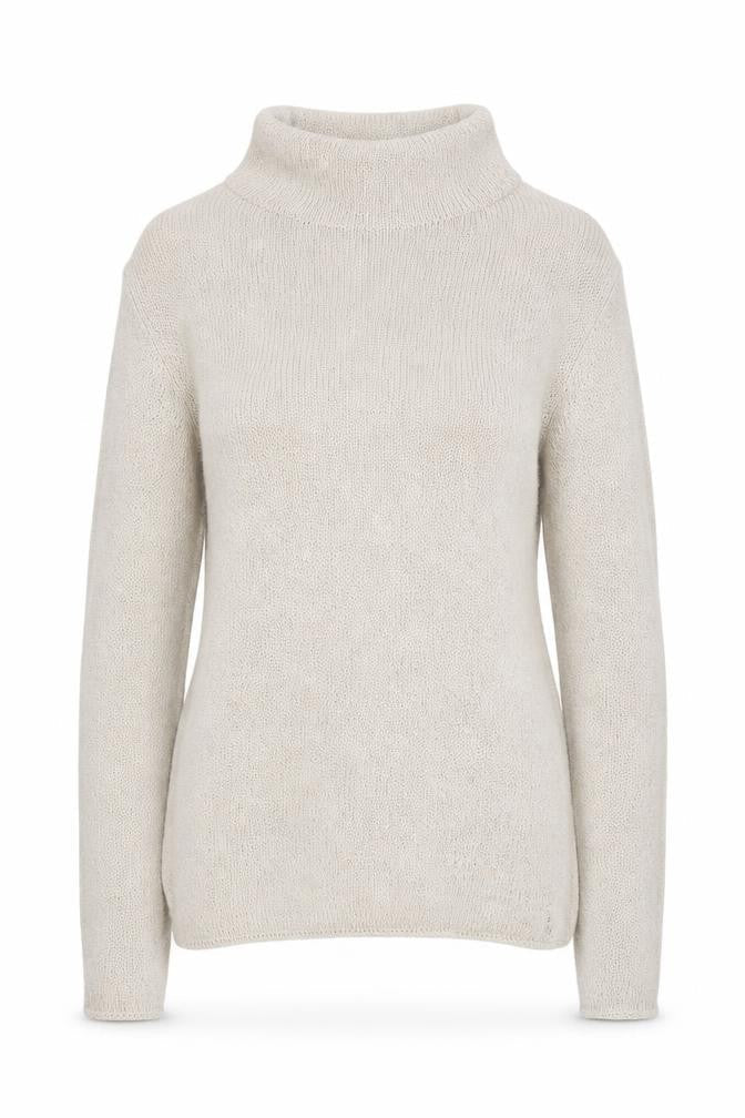 Zara Women Beige High Neck Knit Jumper Size 8