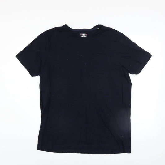 Urban Ranger Men's Blue XL Crew Neck Cotton T-Shirt