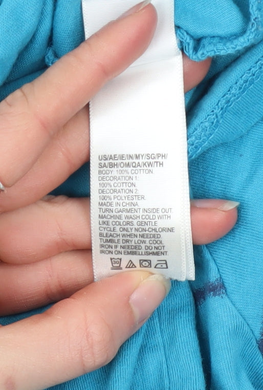 Aéropostale Men's Blue Striped NYC Logo T-Shirt Size S