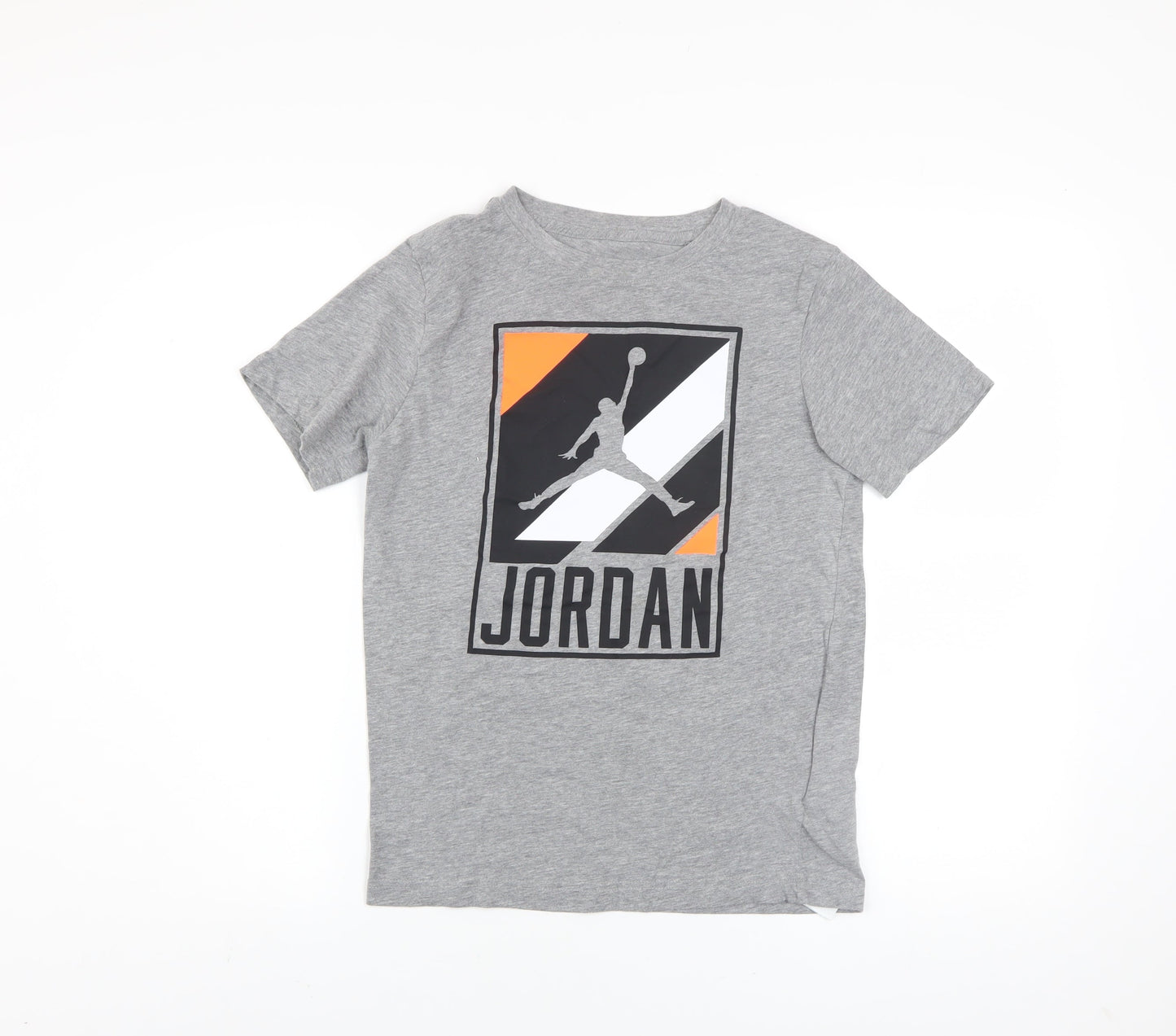 Jordan Boys Grey Graphic Print Short Sleeve Crew Neck T-Shirt 12-13 Years