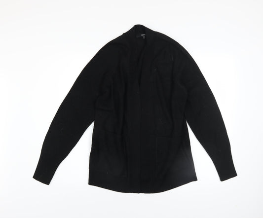 Next Women Black XS Knit Open Front Long Sleeve Cardigan