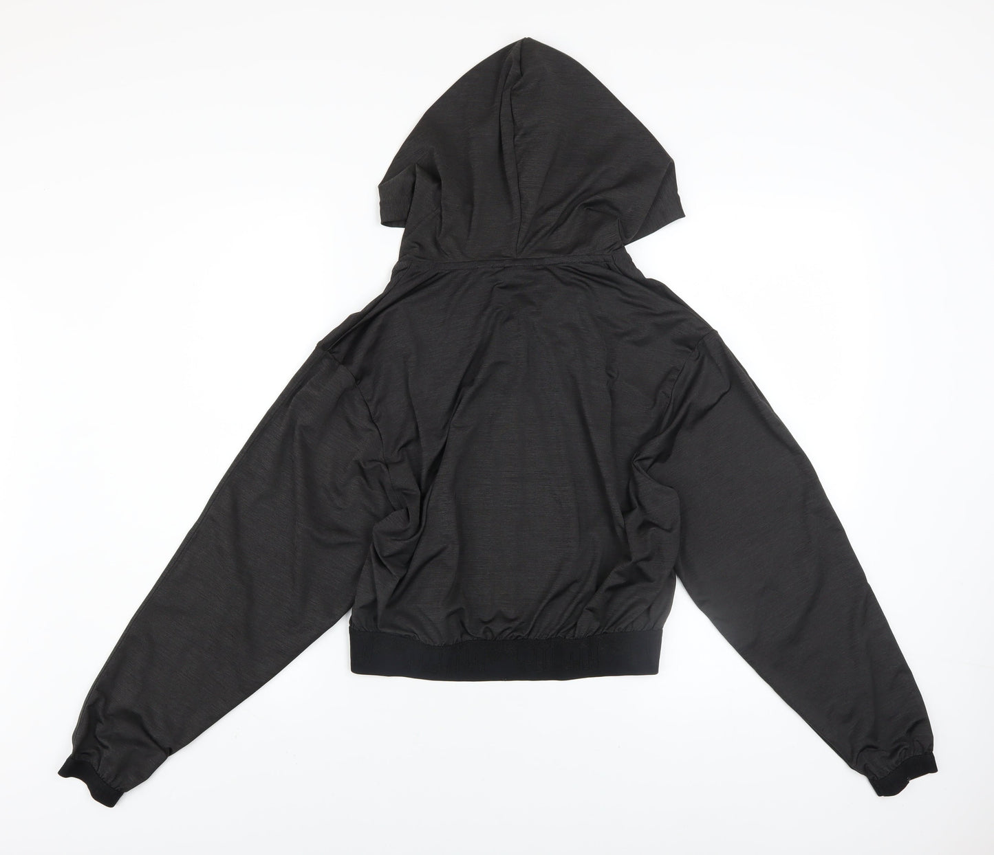 Puma Womens Black Size 10 Full Zip Hoodie with Hooded Design