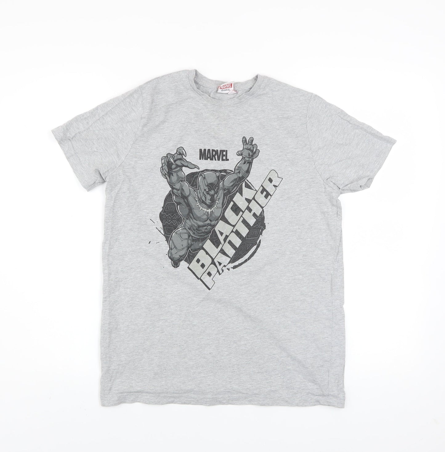 Marvel Boys Grey Black Panther Graphic T-Shirt 12-13 Years Regular Fit