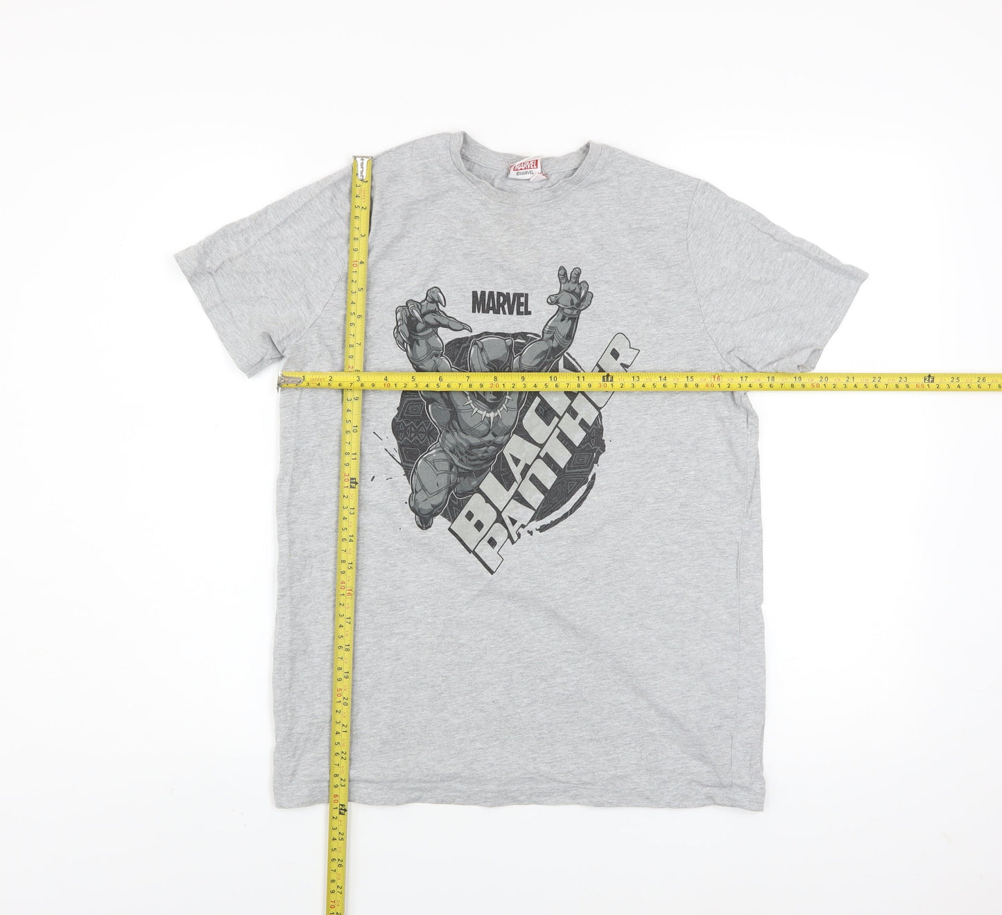 Marvel Boys Grey Black Panther Graphic T-Shirt 12-13 Years Regular Fit