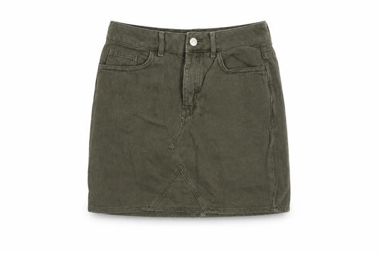 New Look Teens Green Denim Short Skirt Age 11 Cotton Casual