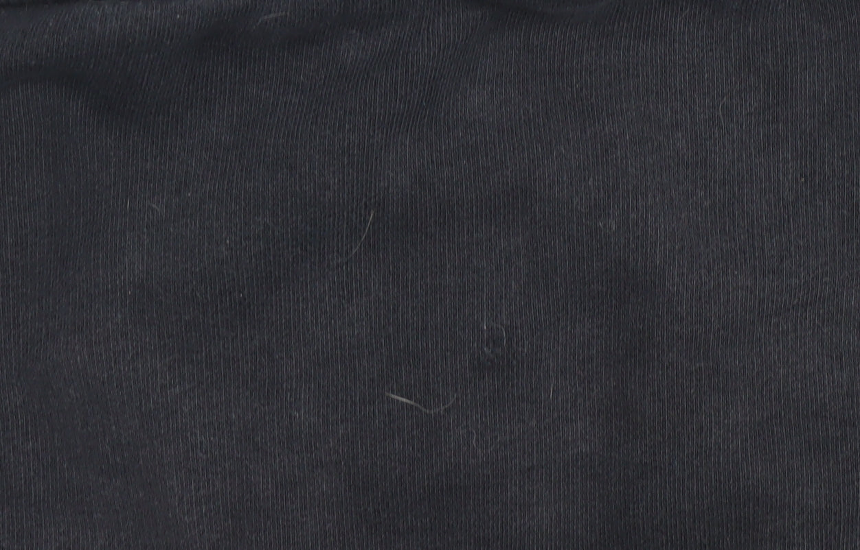 Superdry Womens Black Pullover Hoodie Large Cotton Blend Fleece Lined