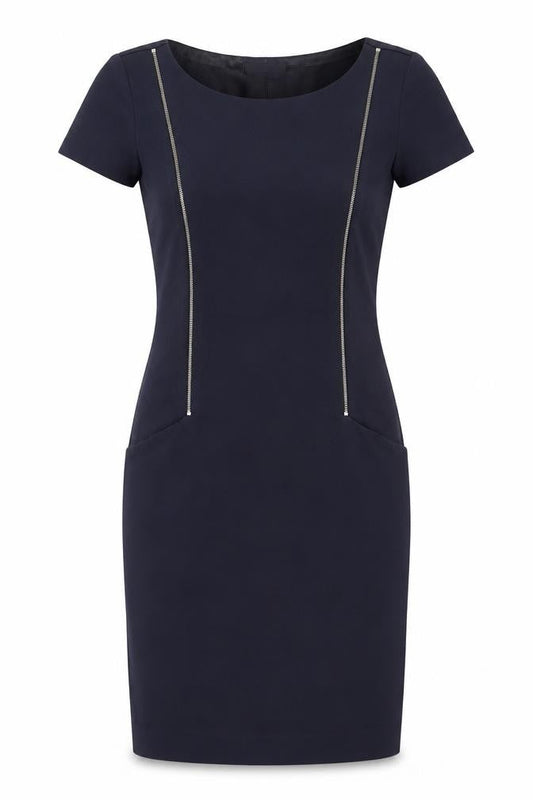 Tatuum Women's Navy Short Sleeve Sheath Dress Size 8