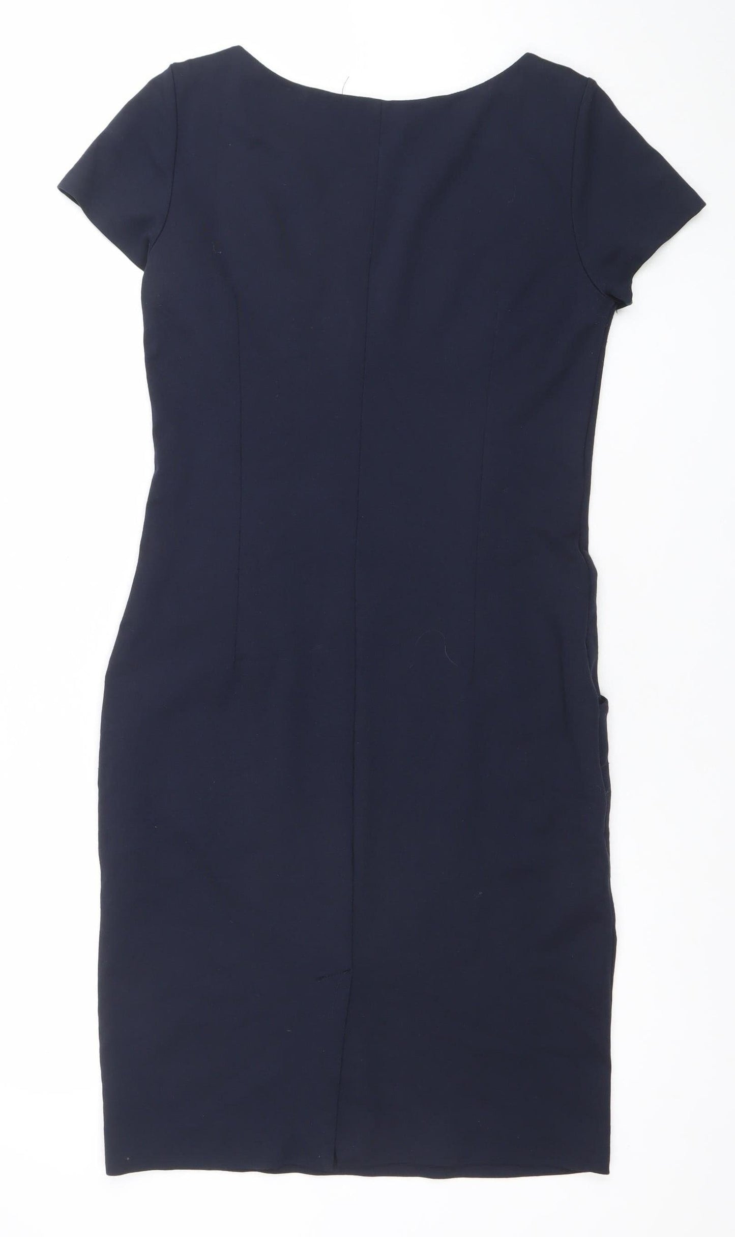 Tatuum Women's Navy Short Sleeve Sheath Dress Size 8