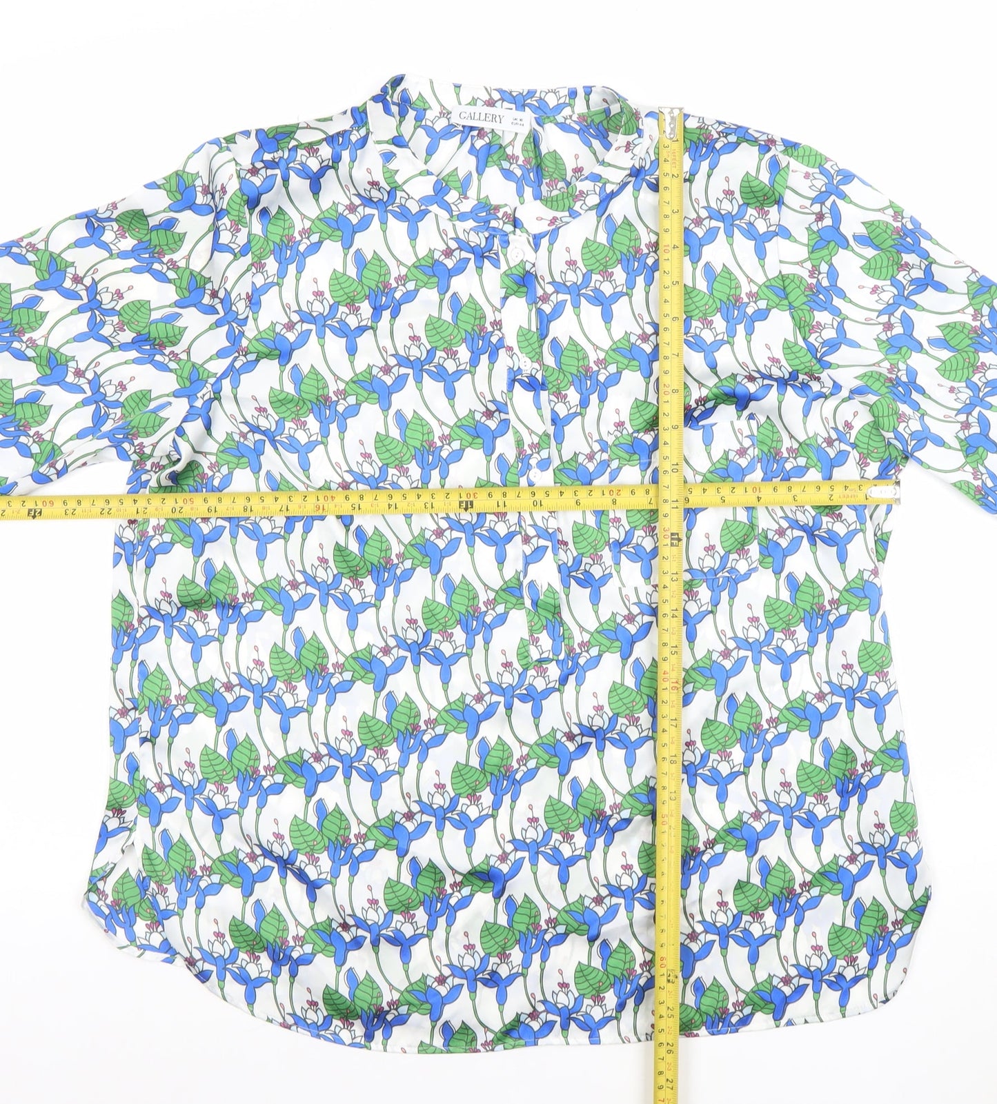 Gallery Women’s Multicoloured Floral Long Sleeve Tunic Blouse Size 16